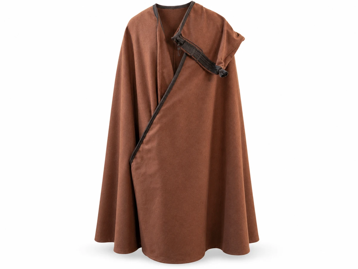 Hooded wool cloak in Tunisian traditional dress